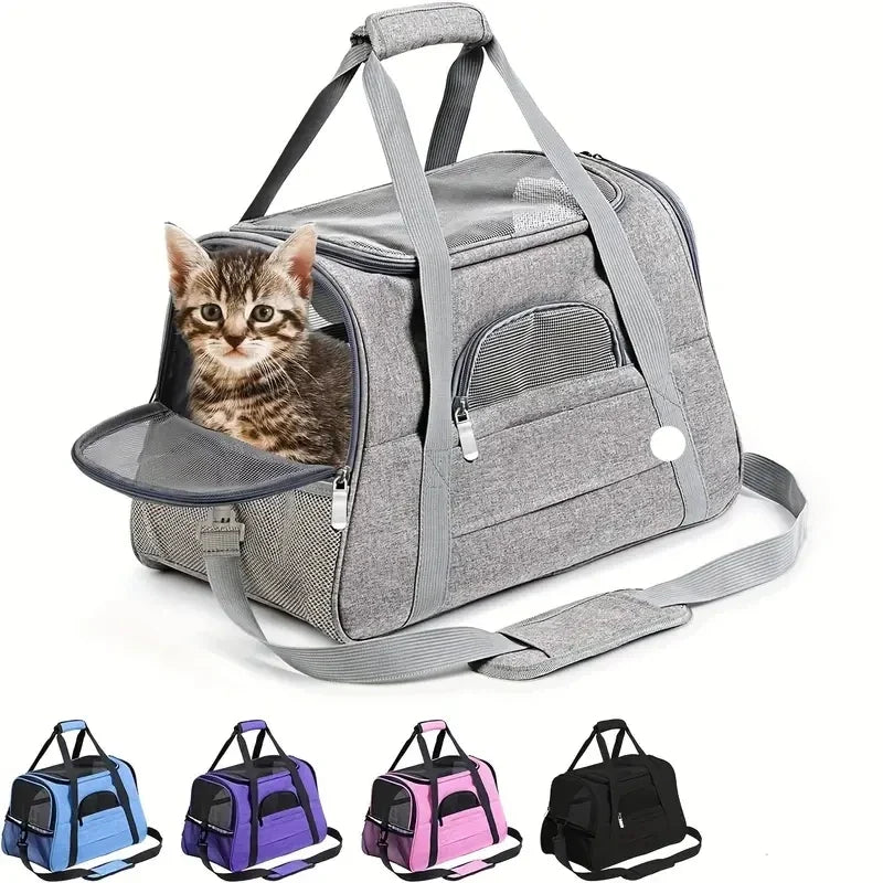 Soft-Sided Pet Carrier for Large & Medium Cats and Dogs