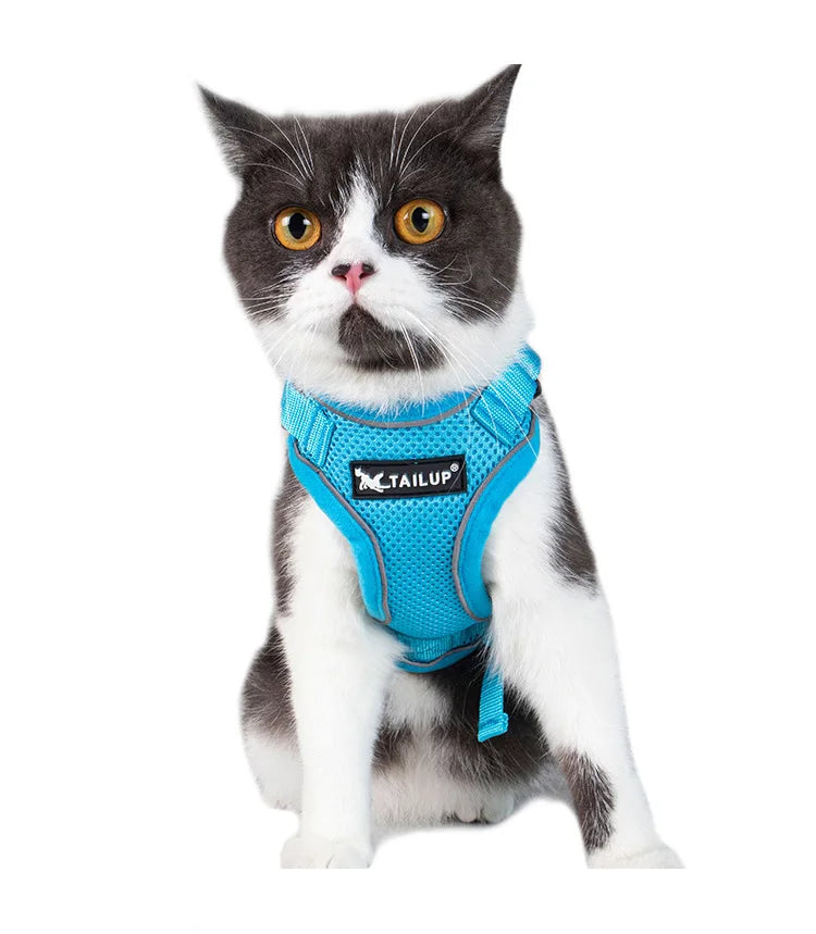 Breathable Escape-Proof Pet Harness Vest with Reflective Strips