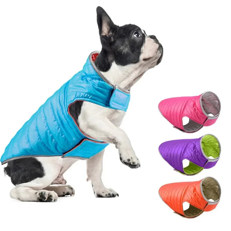 Reversible Waterproof Winter Down Jacket for Small & Medium Dogs