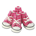 Denim Canvas Sneakers for Small Dogs – Set of 4
