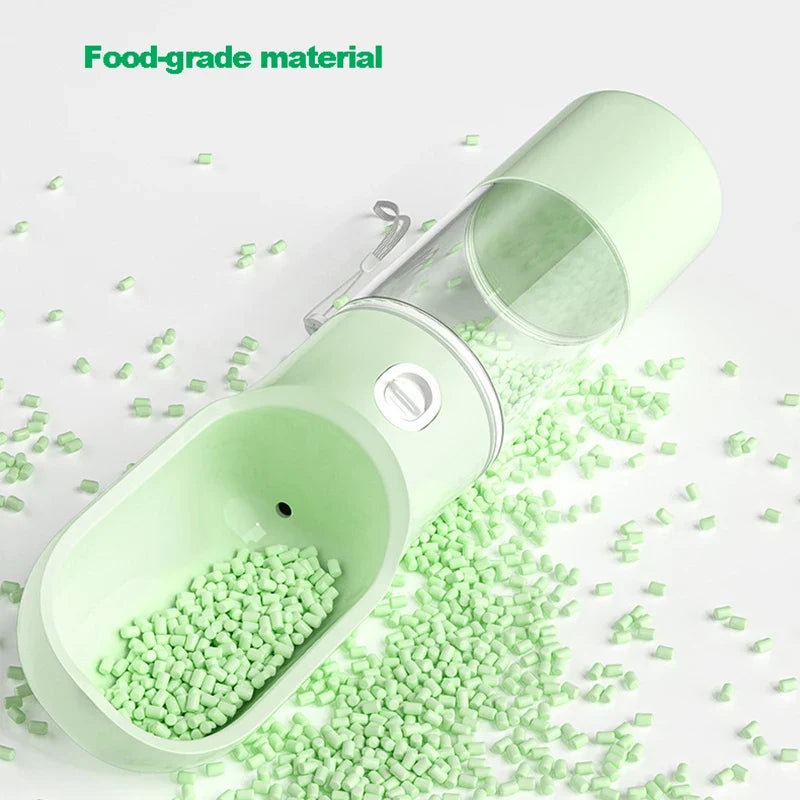 2-in-1 Pet Travel Water Bottle & Food Dispenser