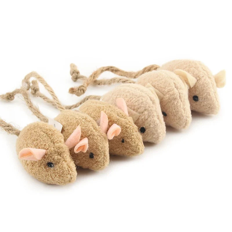 Catnip Plush Mouse Cat Toys – 6 Pack