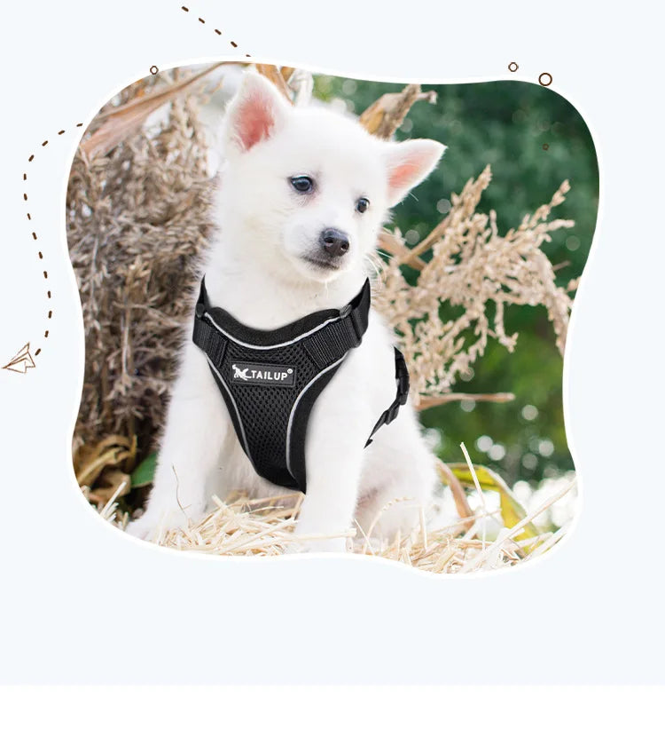 Breathable Escape-Proof Pet Harness Vest with Reflective Strips