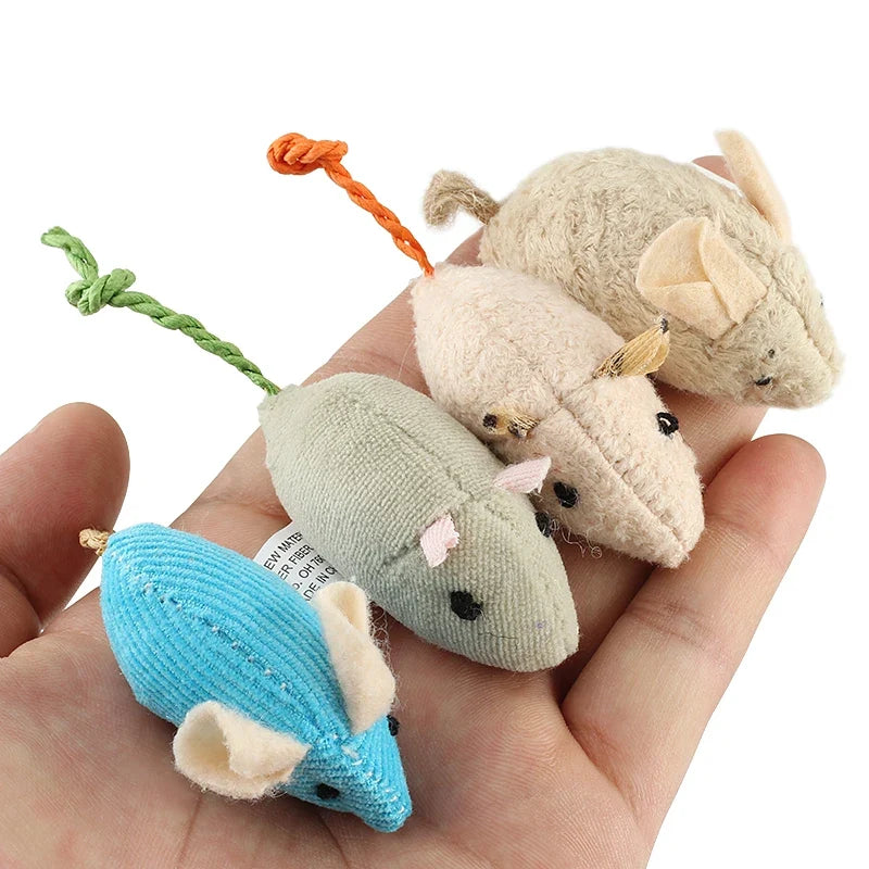 Catnip Plush Mouse Cat Toys – 6 Pack