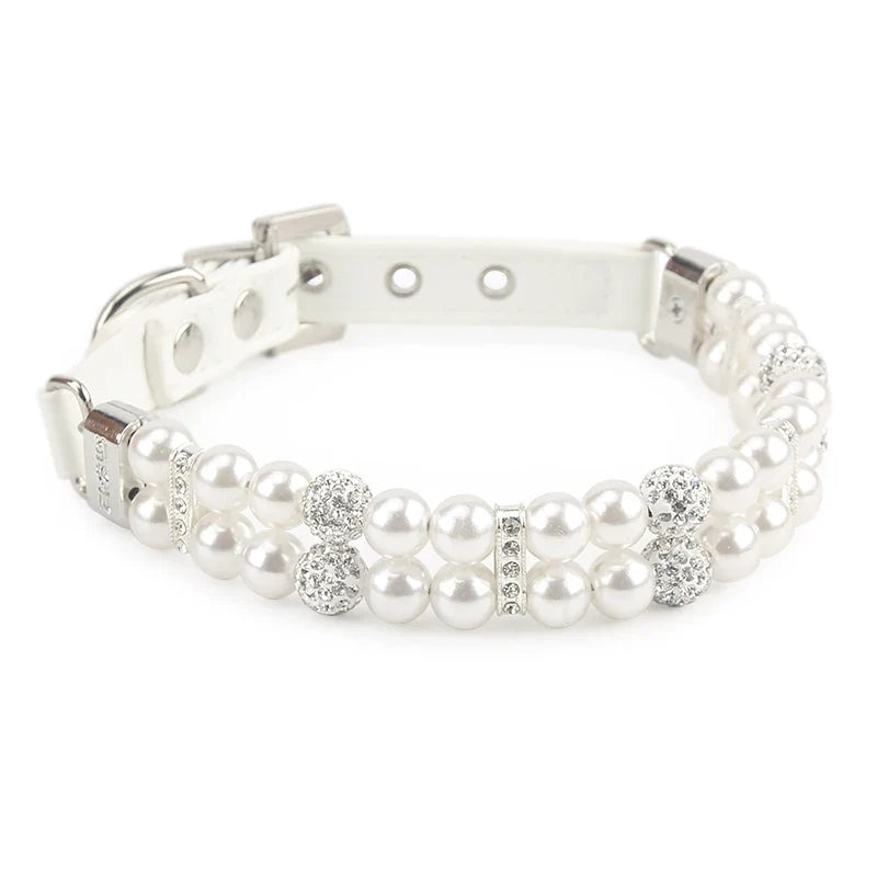 Pearl & Rhinestone Pet Collar for Cats & Dogs