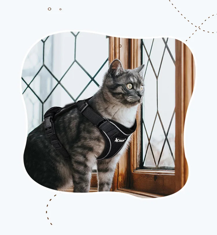 Breathable Escape-Proof Pet Harness Vest with Reflective Strips