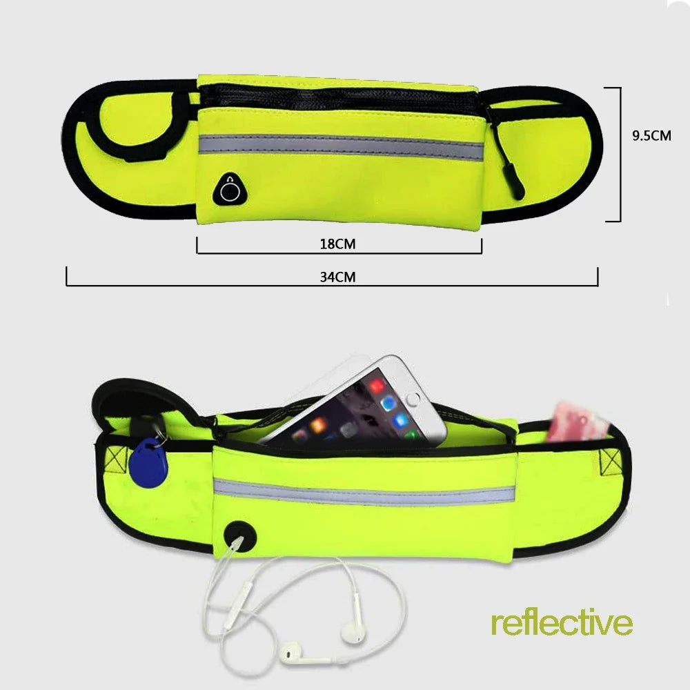 Hands-Free Running Dog Leash Set with Waist Bag & Reflective Belt
