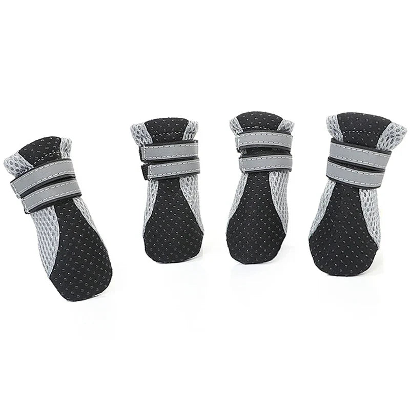 Breathable Reflective Dog Walking Boots – Set of 4