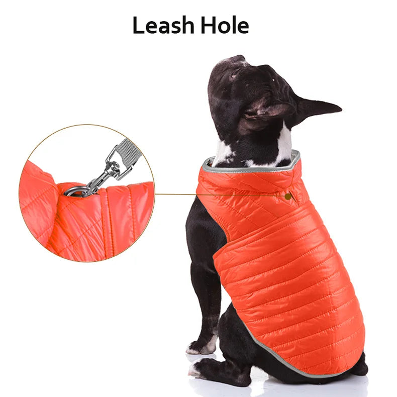Reversible Waterproof Winter Down Jacket for Small & Medium Dogs