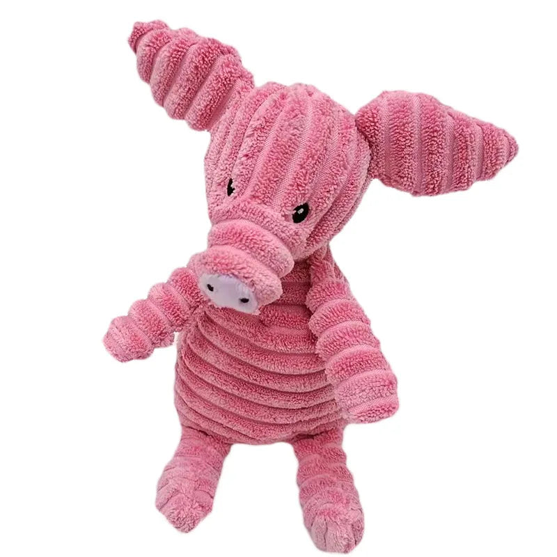 Donkey Shape Squeaky Plush Chew Toy for Dogs and Puppies