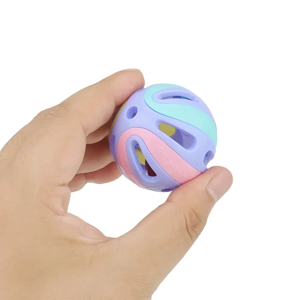 Colourful Bell Ball Cat Toys – Pack of 6