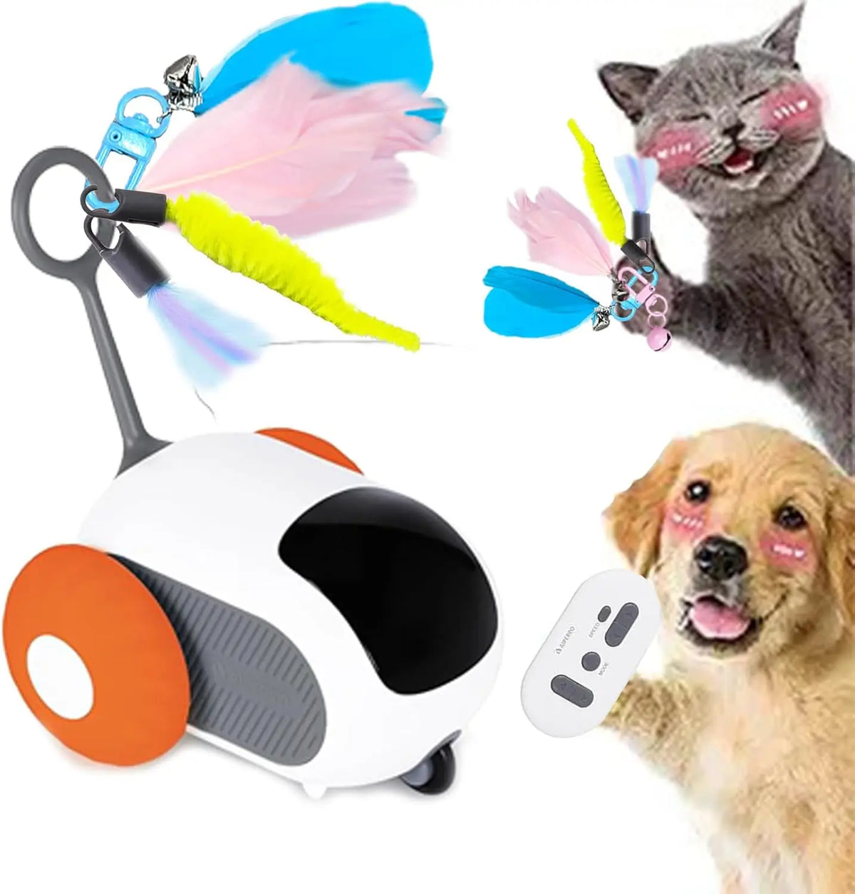Remote Control Cat Toy with Smart Mode & Obstacle Avoidance — USB Rechargeable