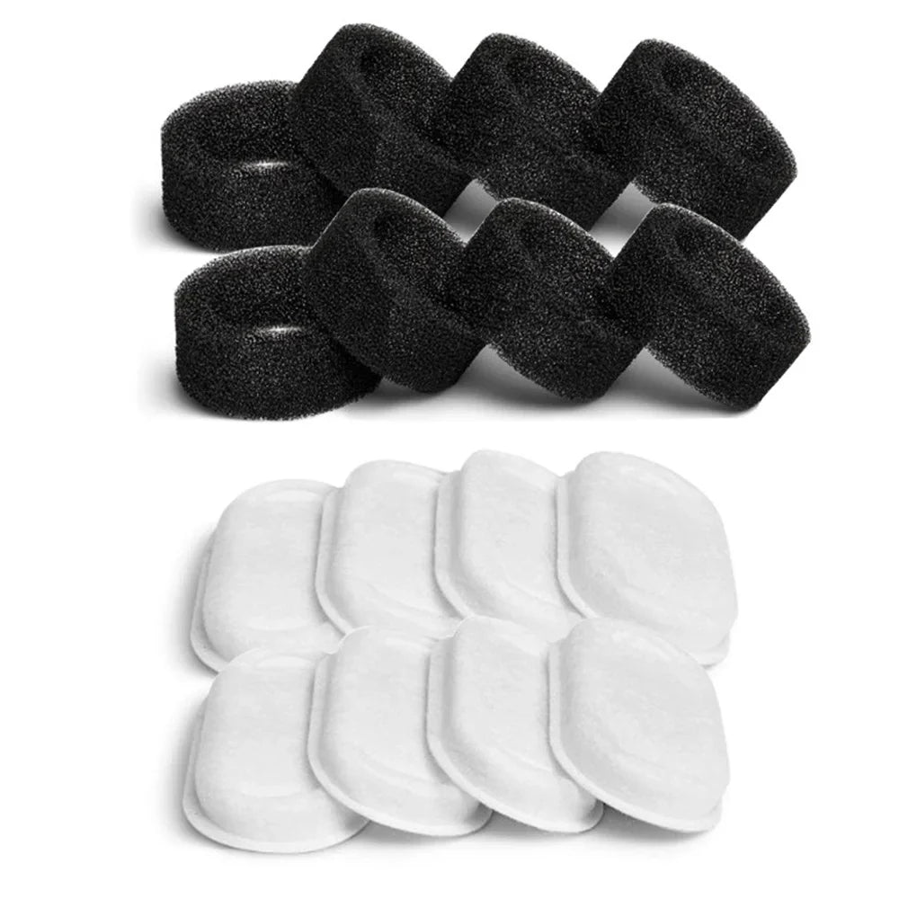 Activated Carbon Replacement Filters for Pet Water Fountains — 8pc