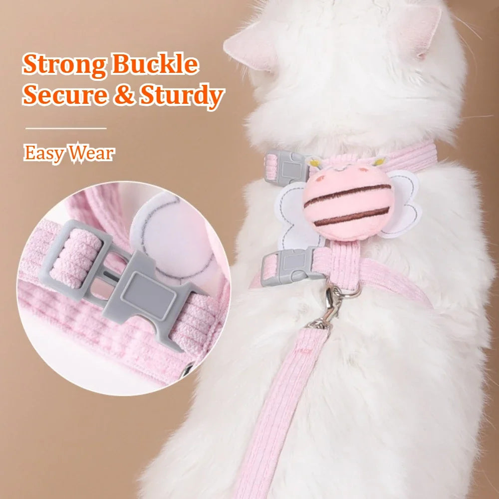Escape-Proof Soft Mesh Cat Harness & Leash Set | Adjustable Padded Vest for Kittens, Small, Medium & Large Cats