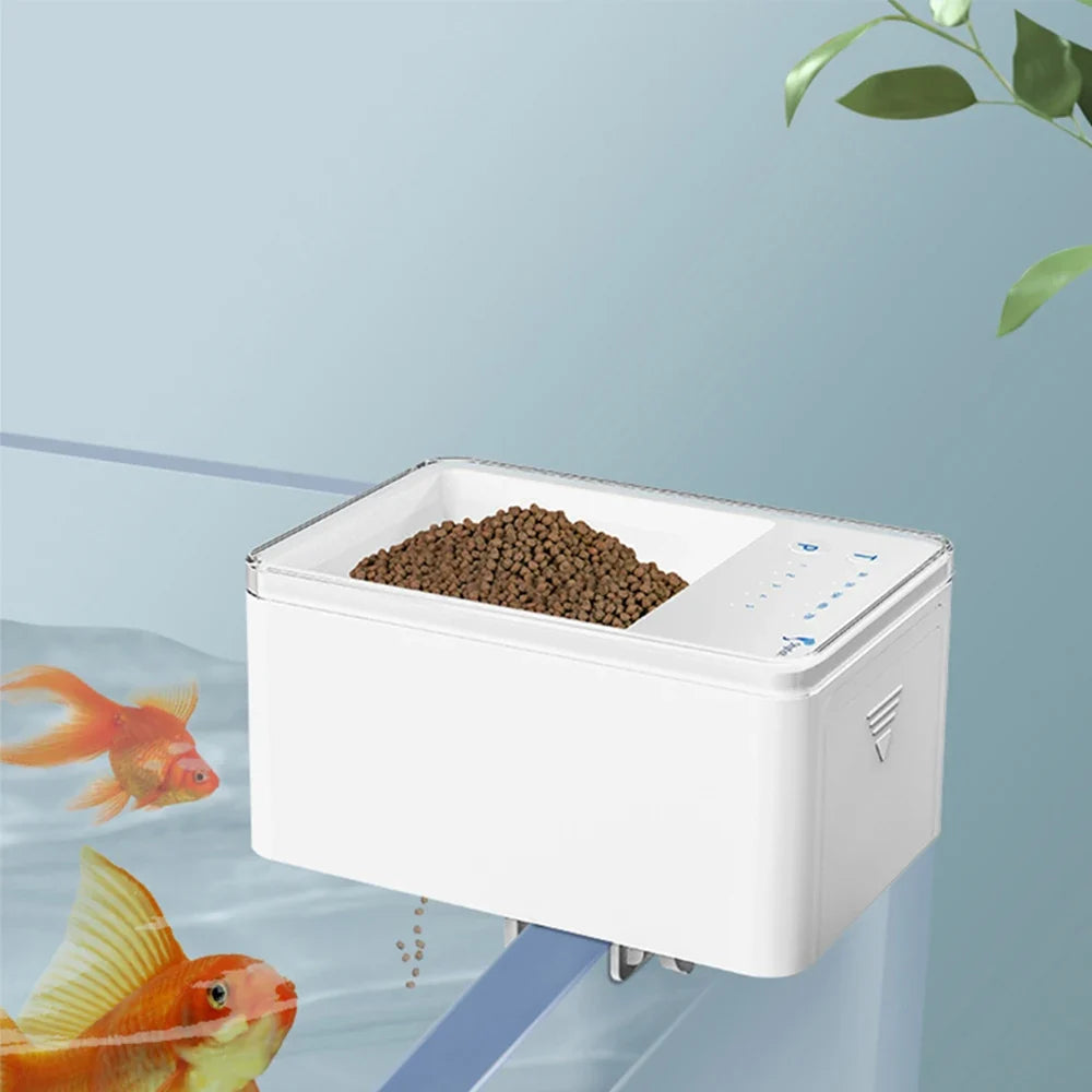 Intelligent Timed & Quantitative Automatic Fish Feeder — Ornamental Fish Food Dispenser