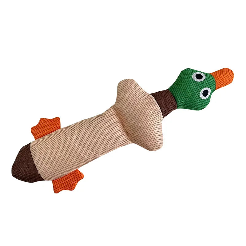 Plush Long Duck Chew & Teeth Cleaning Toy for Dogs