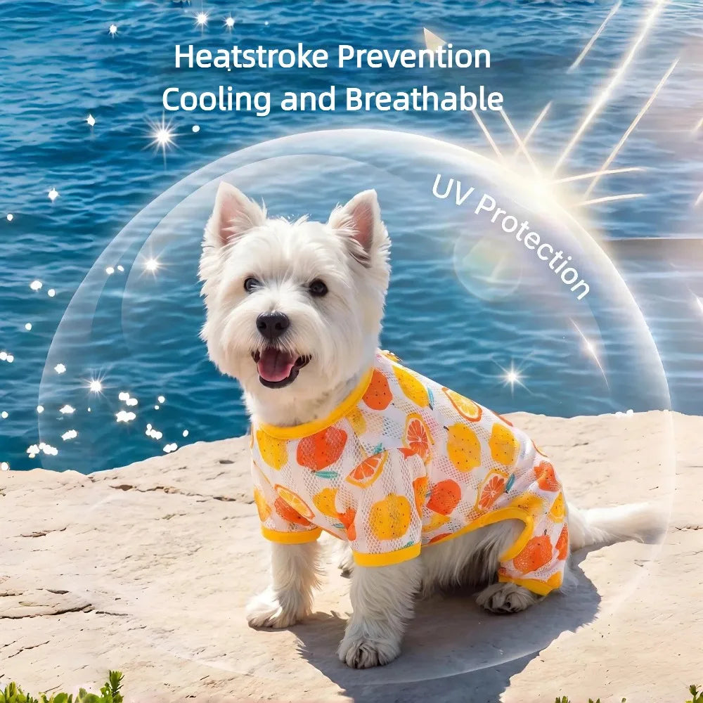 Breathable Mesh Cooling Jumpsuit for Small Dogs & Cats