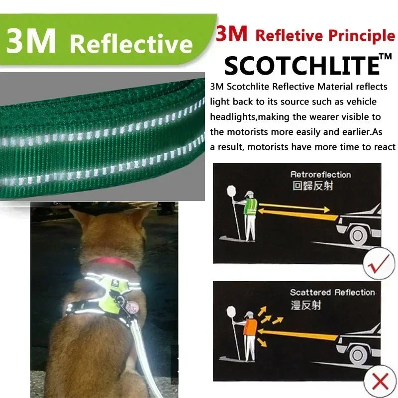Reflective Adjustable Vest Harness for Dogs and Cats