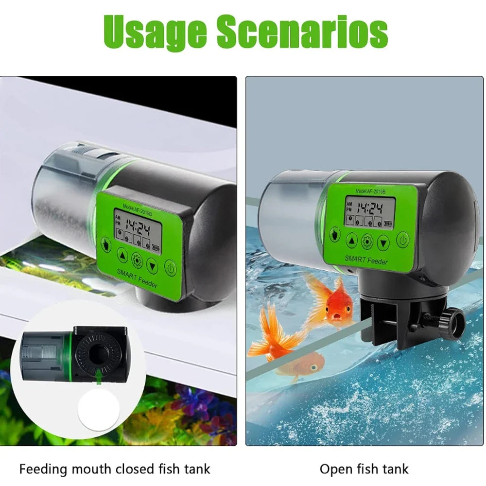 Large Capacity Intelligent Timed Automatic Fish Tank Feeder