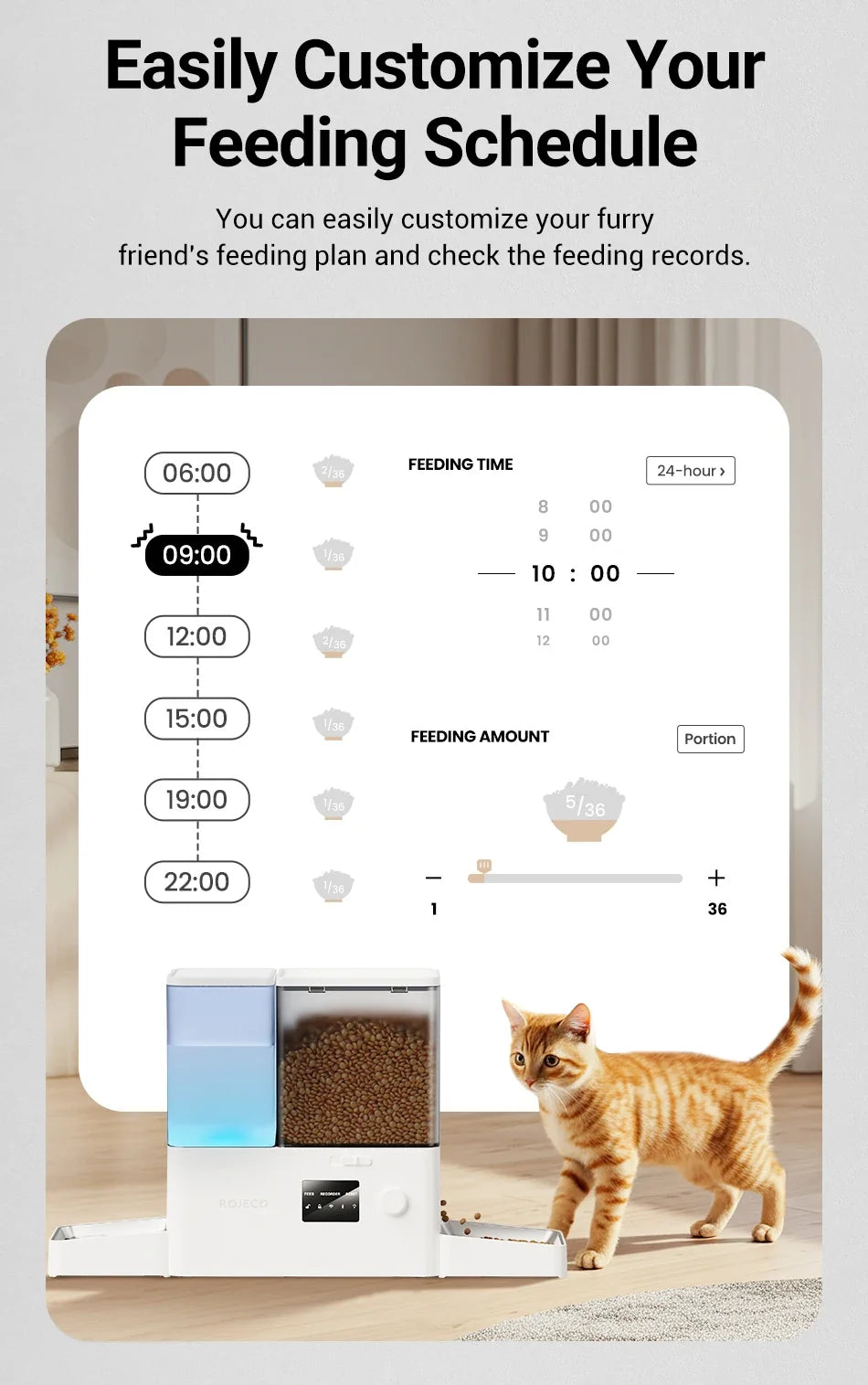 2-in-1 Automatic Pet Feeder & Water Fountain — 8.5L WiFi Smart Dispenser for Cats & Dogs