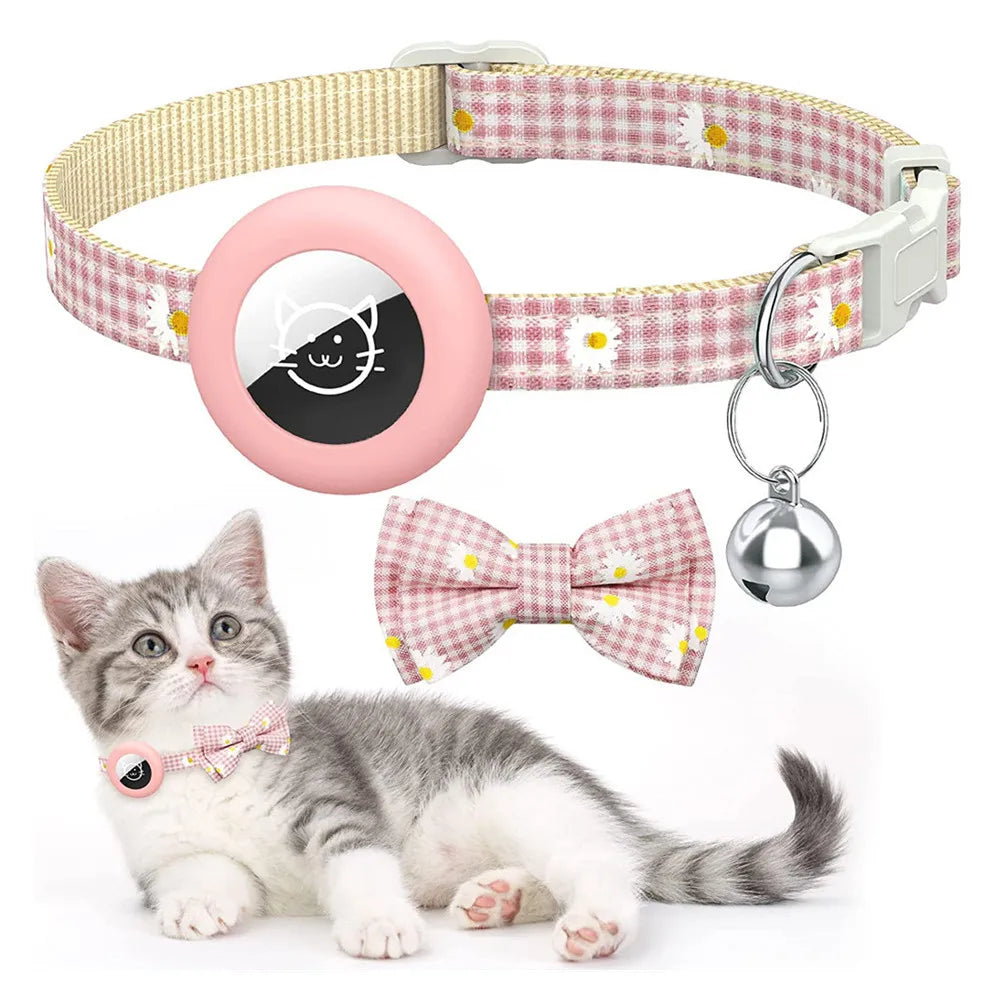 Breakaway Cat Collar with AirTag Holder & Bell