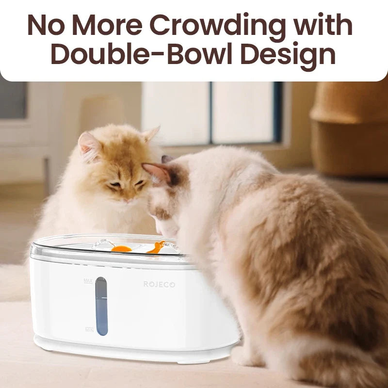 Automatic Wireless Dual-Flow Pet Water Fountain for Cats & Dogs