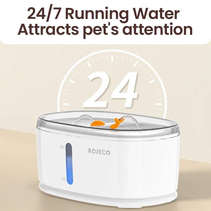 Automatic Wireless Dual-Flow Pet Water Fountain for Cats & Dogs