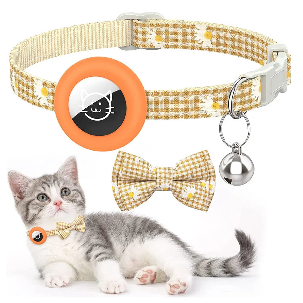 Breakaway Cat Collar with AirTag Holder & Bell