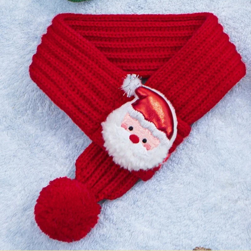 Christmas Cartoon Scarf for Dogs & Cats | Reindeer, Santa & Snowman Designs