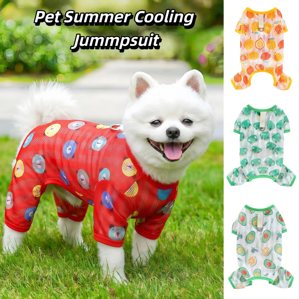 Breathable Mesh Cooling Jumpsuit for Small Dogs & Cats