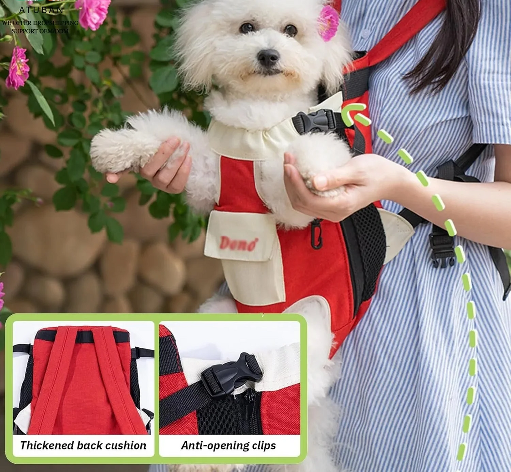 Hands-Free Front & Back Pet Carrier Backpack for Cats & Dogs
