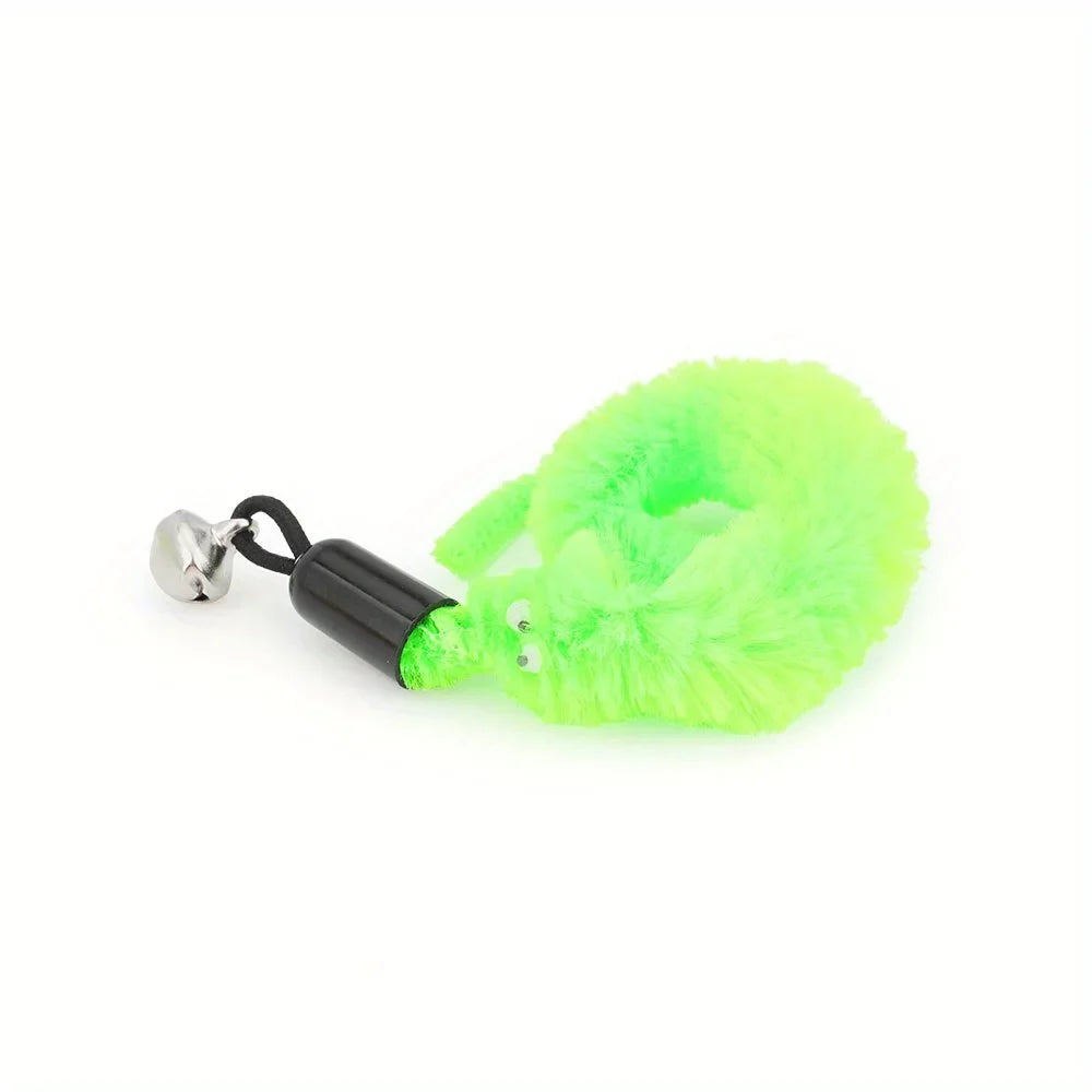 10-Pack Plush Worm Replacement Heads for Cat Wand Toys