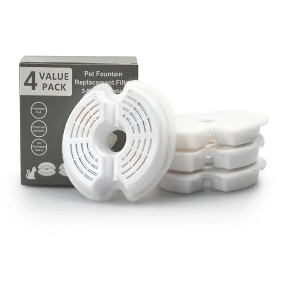Pet Water Dispenser Replacement Filters - Activated Carbon & Ion Resin