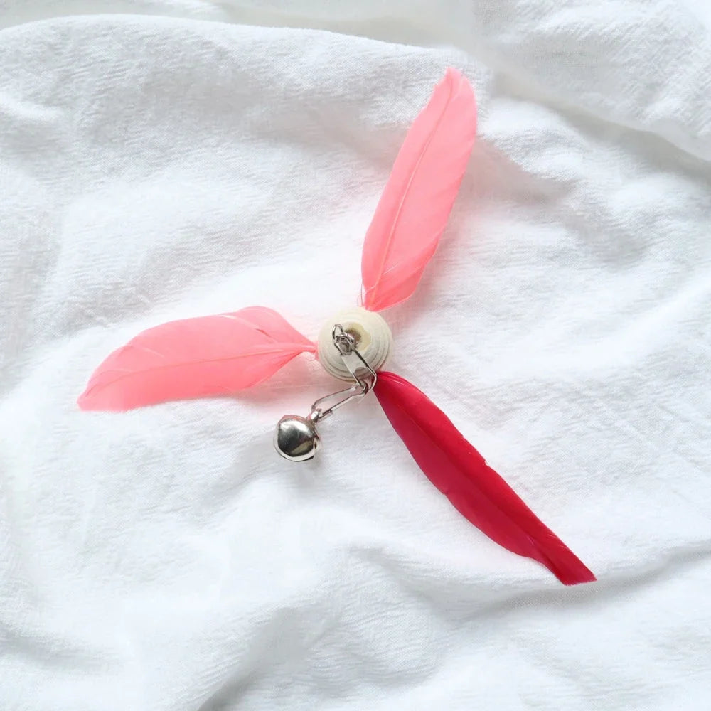 Colourful Feather Windmill Cat Teaser Replacement Heads (4 Pack)