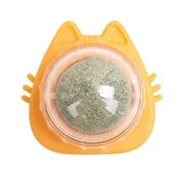 Catnip Wall Ball - Natural Edible Cat Mint Toy for Hairball Relief