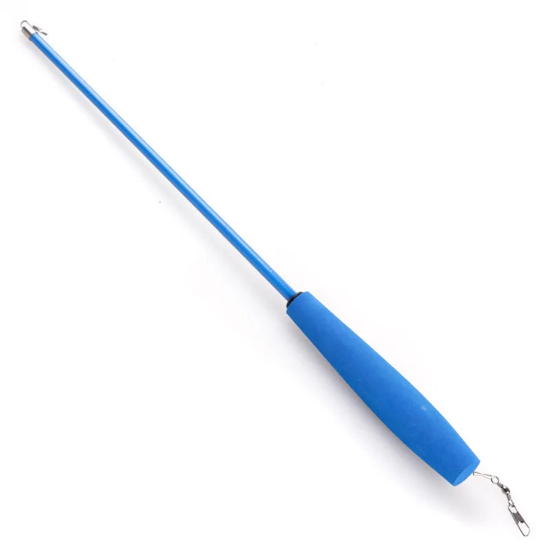 Feather Wand Cat Toy with Bell & Worm String - Interactive Teaser Set