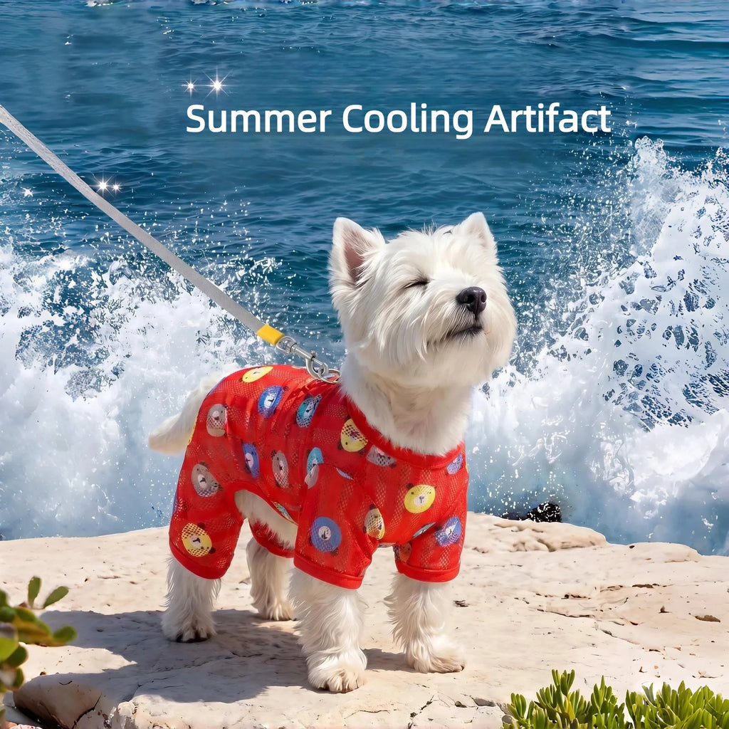 Breathable Mesh Cooling Jumpsuit for Small Dogs & Cats