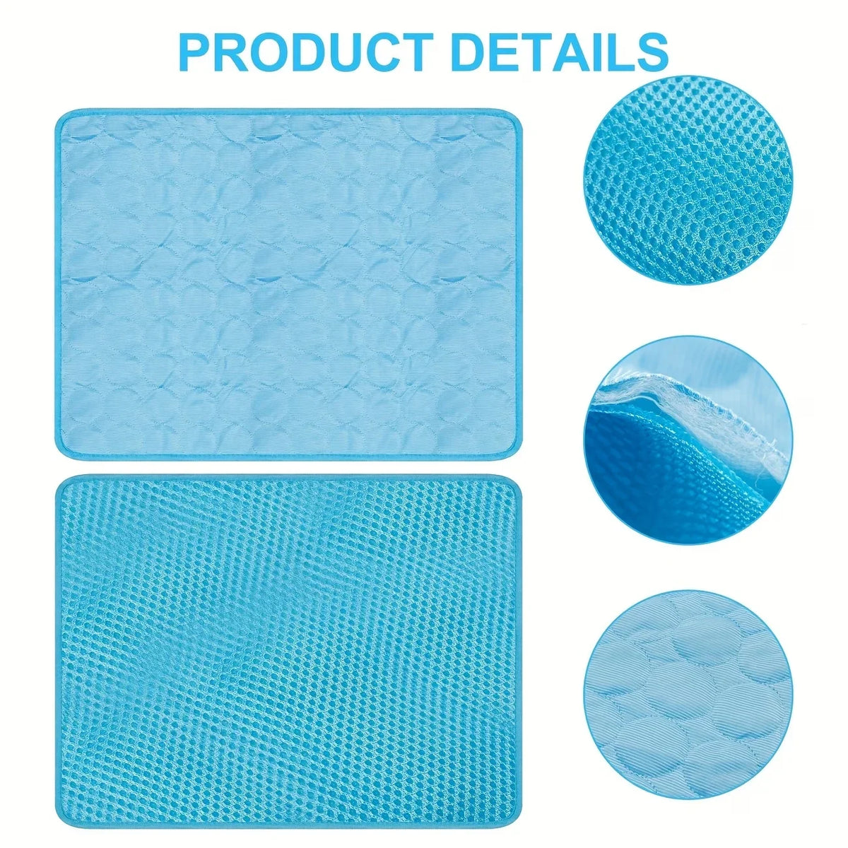 Pet Cooling Mat & Sleeping Pad — Water-Absorbing Summer Dog Bed for Crate, Car, Patio & Outdoor Use