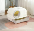 Extra Large Enclosed Self-Cleaning Cat Litter Box — Anti-Splash Foldable Drawer & Odour Control
