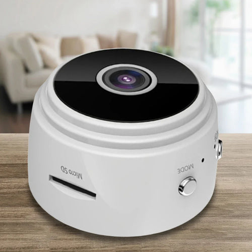 1080P WiFi Mini Security Camera with Night Vision & Magnetic Mount — Black