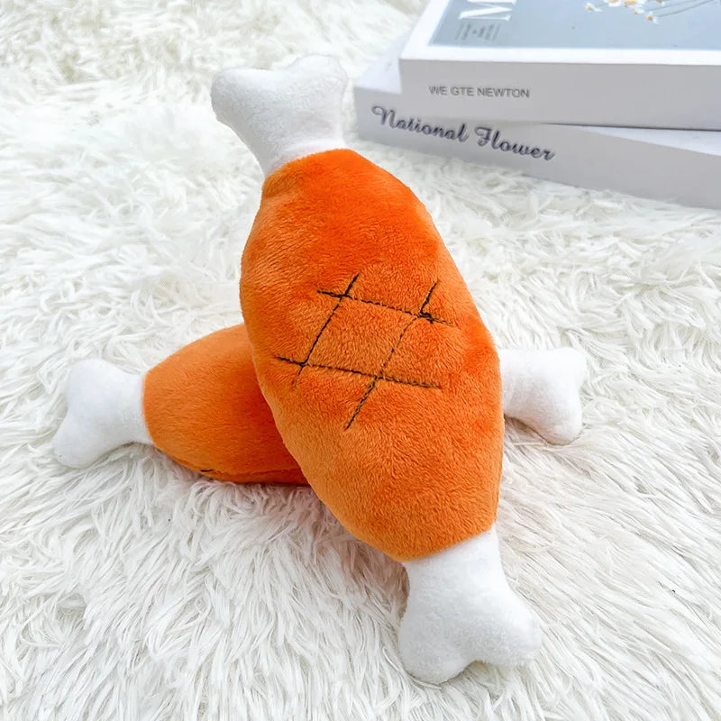 Plush Carrot Squeaky Toy for Cats & Small Dogs