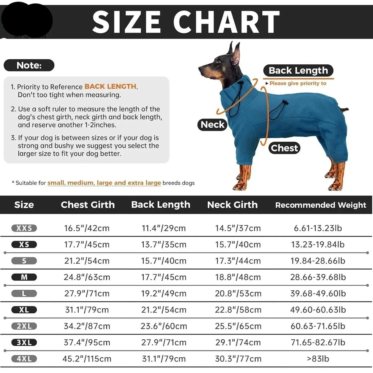 Polar Fleece Dog Jumpsuit