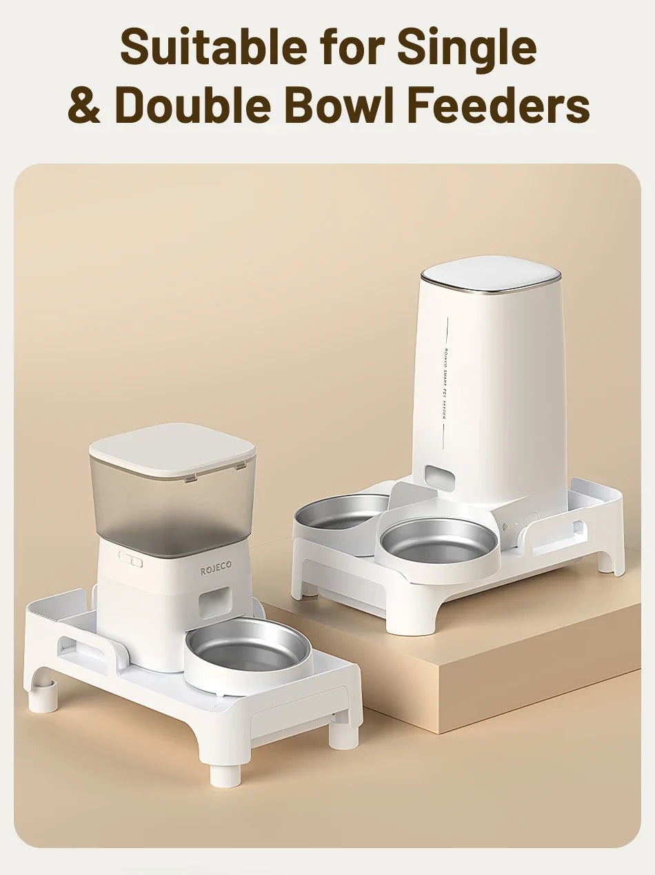 Adjustable Elevated Pet Feeder Bracket — Single & Double Bowl for Cats & Dogs