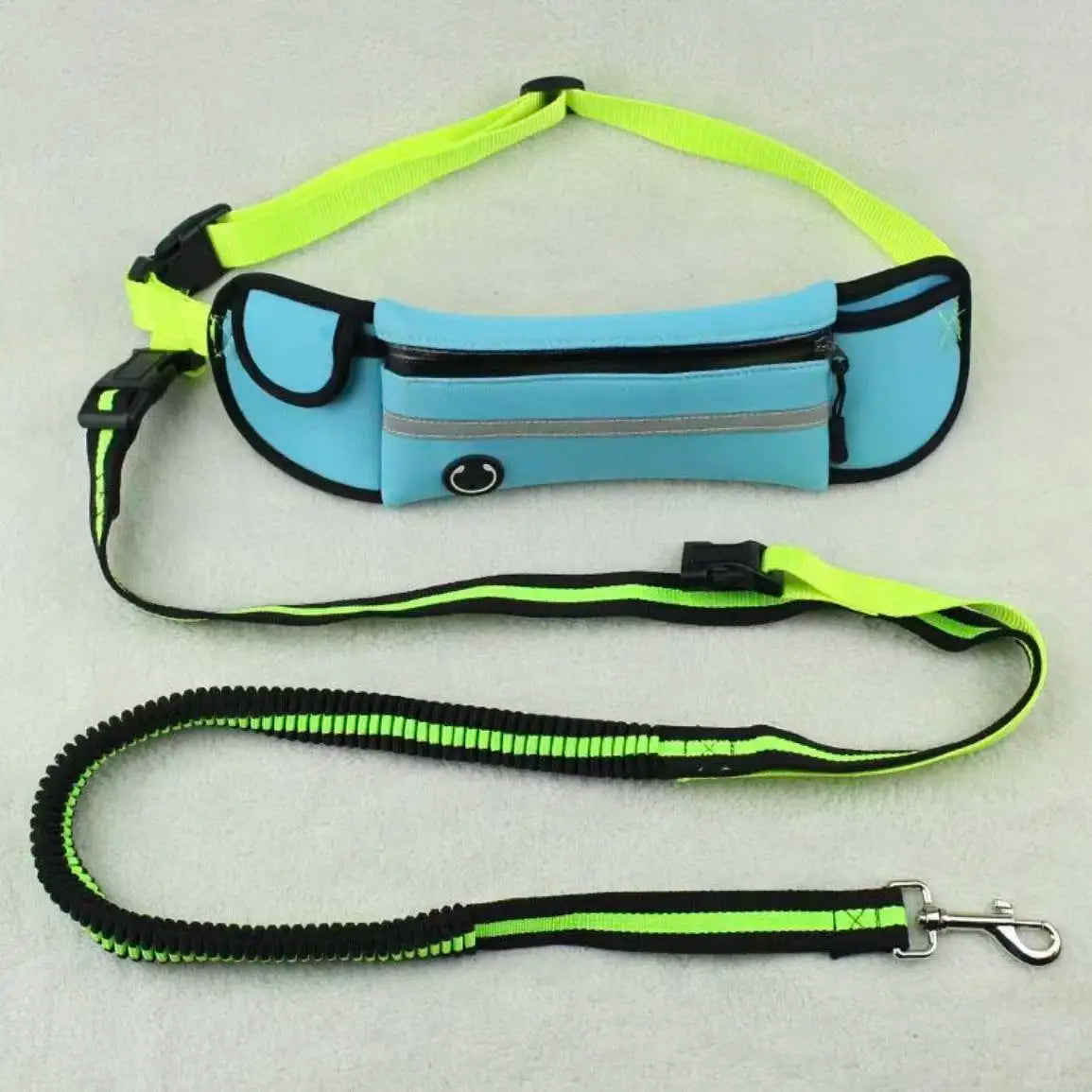 Hands-Free Running Dog Leash Set with Waist Bag & Reflective Belt