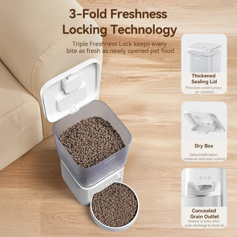 4.5L Smart WiFi Automatic Pet Feeder with APP Remote Control