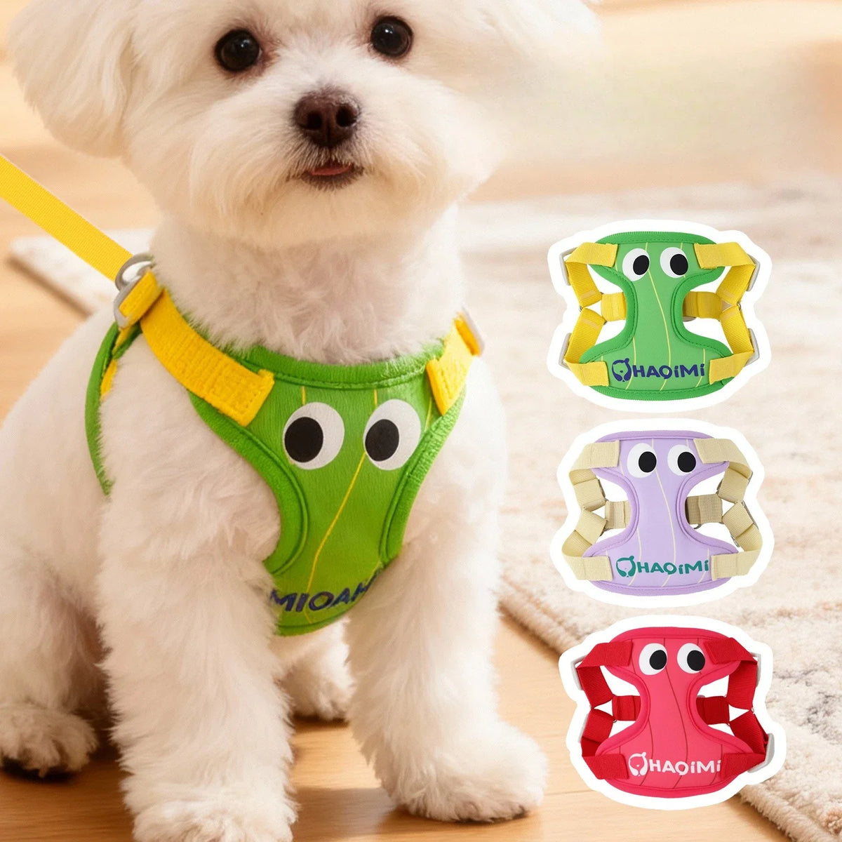 Breathable Reflective Dog Harness & Leash Set for Small Dogs