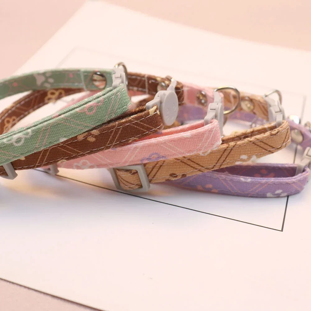 Adjustable Breakaway Collar with Bell for Cats and Small Dogs