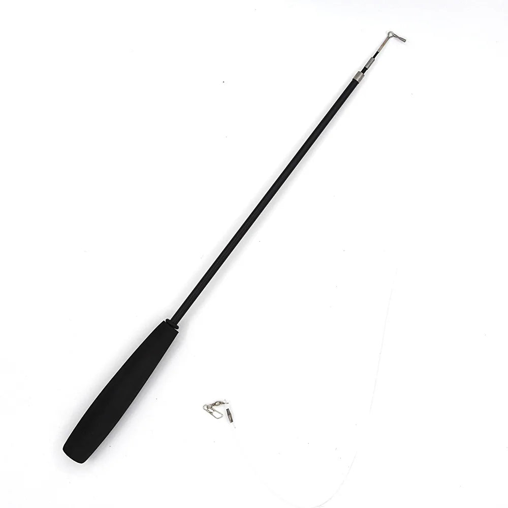 Feather Wand Cat Toy with Bell & Worm String - Interactive Teaser Set