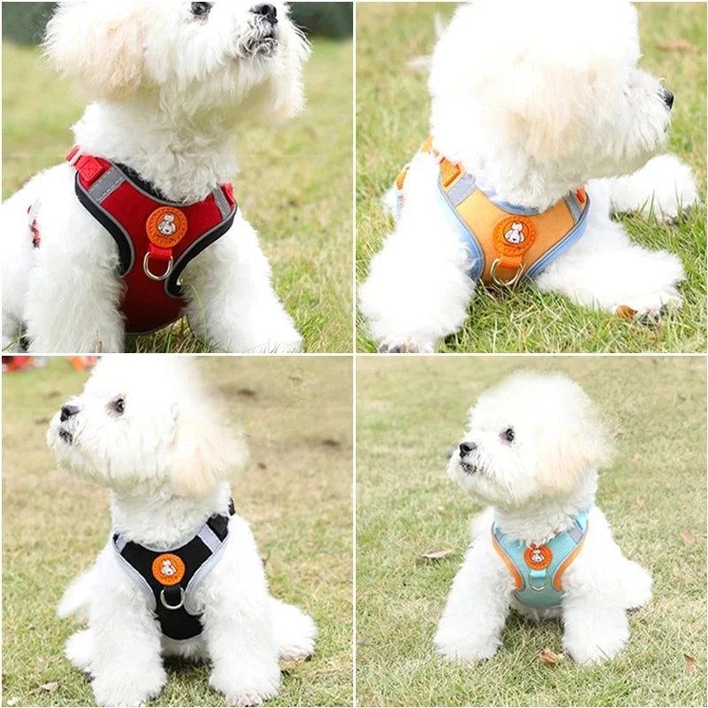 Breathable Reflective Dog Harness - Adjustable for Small Dogs & Puppies