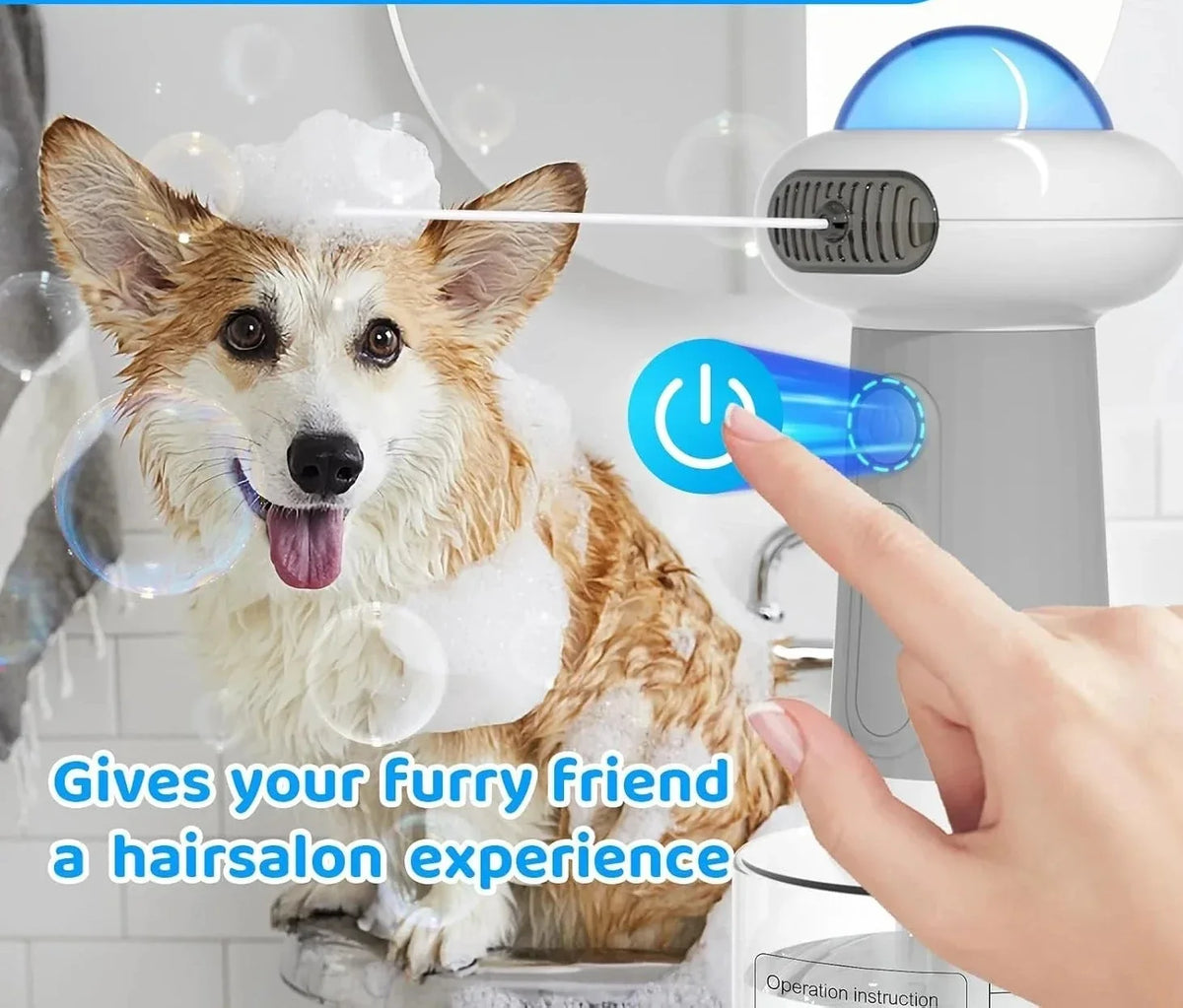 Electric Foaming Pet Shampoo Dispenser for Dogs & Cats